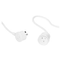 HPM Household 10A 3 Core 1.0mm² Piggyback Extension Lead 6m White