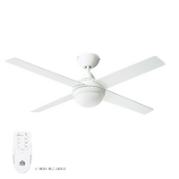 HPM Inspire Smart Plywood 4 Blades Hangsure Ceiling Fan with Light 1220mm 48 White