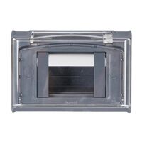 AQUA ARTEOR IP44 3 Module Shallow Mount Adaptor with Cover Cement Grey