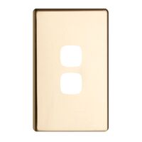 EXCEL - 2 Gang Switch Coverplate Only - Polished Brass