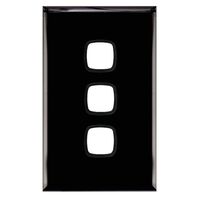 Excel - Grid & plate For 770 series mechanisms - 3 gang gloss black
