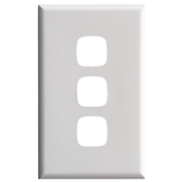 Excel - Switch coverplate 3 gang gloss white