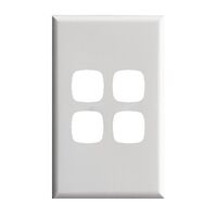 Excel - Switch coverplate 4 gang gloss white