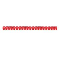 CAB3 - Markers for wiring 4 to 6mm² numbers - colour code 4-6mm² red number 2 pack of 800