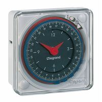 Analogue time switch 24 hour program 1 channel panel mount - no working reserve 15mn 72x72mm