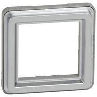 Soliroc Adaptor for 2 module mechs IP20 metal silver
