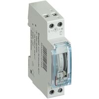 Analogue time switch daily program vertical 1 channel 100hr reserve 5mn ±/day min. 15mn 16A 1 module