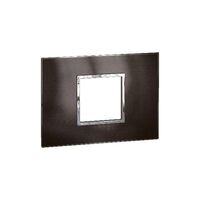 ARTEOR Square 2 Module Horizontal Coverplate Brushed Black