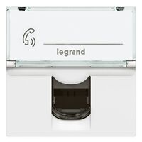 Arteor modular - Phone socket/mechanism 4 contacts 2 module white