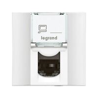 Arteor modular - RJ45 socket/mechanism UTP Cat5e rear pluggable 2 module white