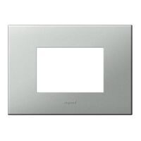 ARTEOR Square 3 Module Horizontal Coverplate Pearl Aluminium