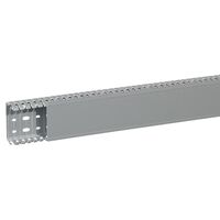 Transcab - Cable grey duct with cover - 2 metre length 80x40mm 2m 12.5mm finger DIN pitch with cover grey