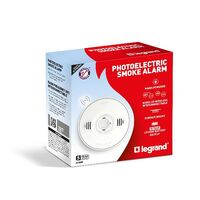 Legrand 240V Wired RF Wireless Photoelectric Surface Mount Smoke Alarm