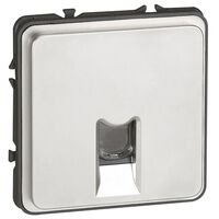 Soliroc Data outlet 1 gang RJ45 FTP Cat6 magnesium