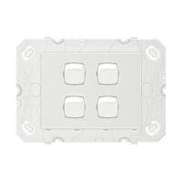 Arteor 770 series - Horizontal rocker switch - Single Pole Double Throw 4 gang 2 way 16A 240V a.c. white