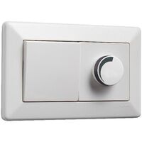 Como - Horizontal rotary dimmer trailing edge 2 wire 400VA 240V a.c. white