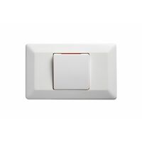 Como - Horizontal Single Pole Double Throw - rocker Switch 1 gang 10A 240V a.c. with red line white