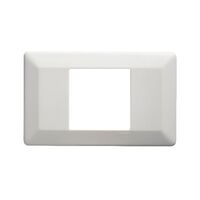 Como - Horizontal coverplate horizontal 1 gang or for electronic mechs 2 modules white