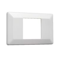 Como - Horizontal coverplate horizontal 1 gang or for electronic mechs 2 modules white