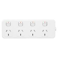 HPM General Purpose 4 Outlet Switched Powerboard White