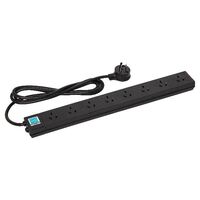 HPM General Purpose 8 Outlet 175J Surge Protected Powerboard Black