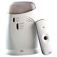 HPM Battery Operated Wireless Flashing Door Chime 70m Range White