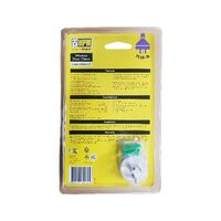 HPM Plug-In Wireless Door Chime with Piggyback Socket 70m Range White