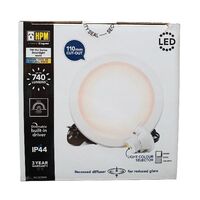 HPM DLI Tri-Colour 7W LED Dimmable Downlight with Integrated Driver White 110mm