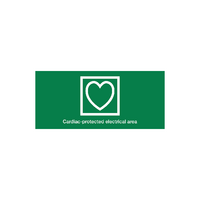 Excel Life Medical Cardiac Arrest Designated Area Sign 200x90mm Green