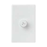 Excel Life 3 Speed Vertical Fan Controller 1 Gang 100VA Gloss White