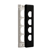 Excel Life Architrave Grid & Plate 4 Gang Black