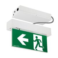 Edgelight LED Suspended Exit Sign - single sided running man left with lithium battery - Galaxy