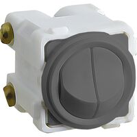 Excel Life - Rocker switch mechanism 1 way duo 16A 10AX 240V a.c. urban grey
