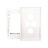 Excel Life Smart Grid & Plate for 2  Smart Switches / Dimmers and 1 Wireless Master Switch / Blind Switch Matt White