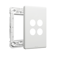 Excel Life Smart Grid & Plate for 2 Wireless Master Switch or Blind Switch Matt White