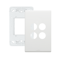 Excel Life Smart Grid & Plate for 2 Wireless Master Switch or Blind Switch Matt White