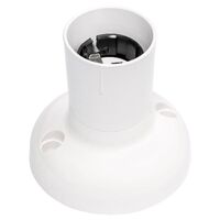 HPM B22 Fixed Safety Bayonet Batten Holder 68mm White