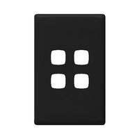 Linea - Coverplate 4 gang black