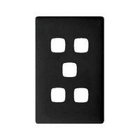 Linea - Coverplate 5 gang asphalt