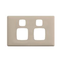 Linea - Powerpoint coverplate 2 gang ghost gum