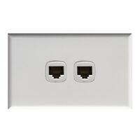 Excel - Data outlet RJ45 2 gang Cat5e white