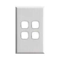 Excel - Grid & plate For 770 series mechanisms - 4 gang gloss white
