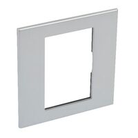 ARTEOR Square 3 Module Vertical Coverplate 1 Gang Soft Aluminium