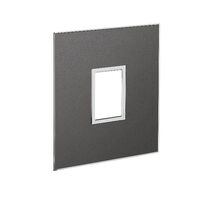 ARTEOR Square 1 Module Vertical Coverplate Brushed Black