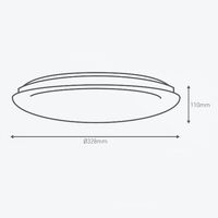 HPM Atis 17W LED Warm White Dimmable Oyster Light