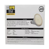 HPM PAR38 14W 1100lm LED Edison Globe Warm White