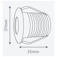 HPM ZINNIA 2.4W 95lm LED Warm White Dimmable Star Light 32mm Polished Silver