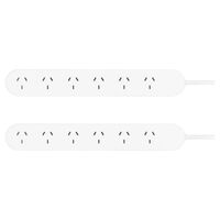HPM Basic 6 Outlet Powerboard - Twin Pack