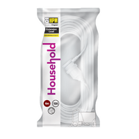 HPM Household 10A 3 Core 1.0mm² Piggyback Extension Lead 4m White