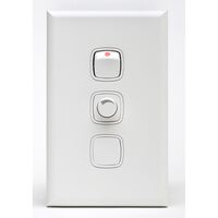 Excel - Vertical rotary fan controller 3 speed 650VA Timer auto OFF after 2hrs white